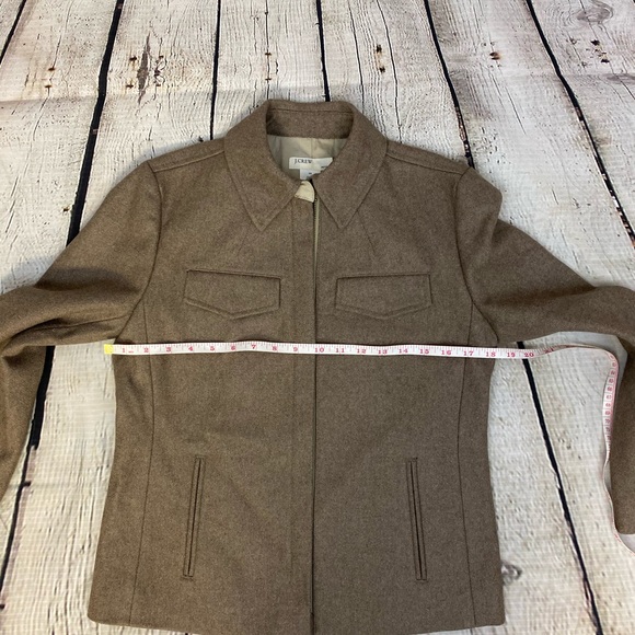 J CREW Camel WOOL Blend Short Lined Car Coat - Picture 6 of 8